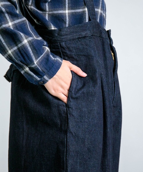 D.M.G.（ドミンゴ）の「[D.M.G. / ディーエムジー] 11ozデニム サスペンダーワークトラウザー（サロペット/オーバーオール・レディース・ワンウォッシュ・M）」の9枚目の写真