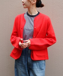 レディース ノーカラージャケット レッド ノーカラージャケット（レッド/赤色系）ファッション通販 - ZOZOTOWN