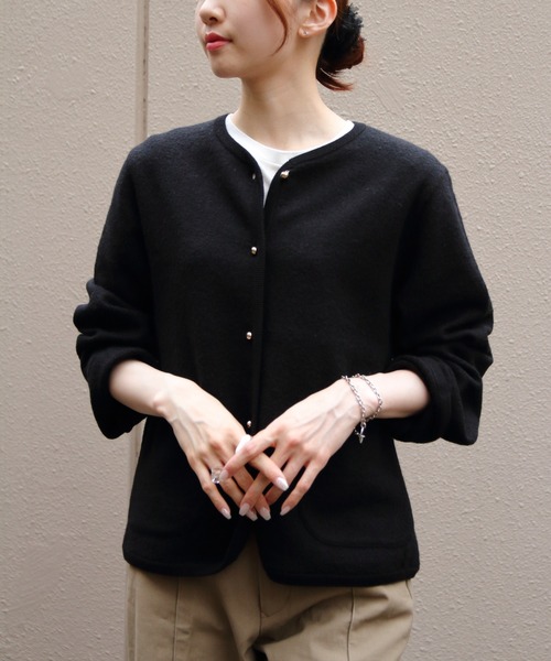 Shinzone シンゾーン ノーカラーニットジャケット 24SS】THE SHINZONE シンゾーン KNIT JACKET ノーカラーニット