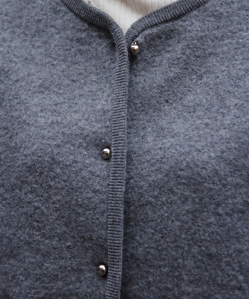 THE SHINZONE(ザ シンゾーン)の「THE SHINZONE/シンゾーン ウールニットジャケット WOOL KNIT JACKET(ノーカラージャケット・レディース・ブラック/グレー/パープル/レッド・FREE)」の17枚目の写真