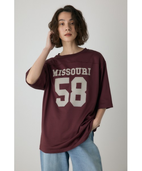 crie conforto（クリーコンフォルト）の「ナンバーリングTシャツ（Tシャツ/カットソー・レディース・アイボリー/ボルドー/ネイビー・FREE）」の8枚目の写真