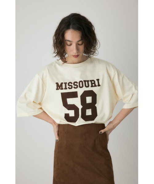 crie conforto（クリーコンフォルト）の「ナンバーリングTシャツ（Tシャツ/カットソー・レディース・アイボリー/ボルドー/ネイビー・FREE）」の18枚目の写真