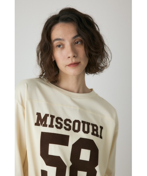 crie conforto（クリーコンフォルト）の「ナンバーリングTシャツ（Tシャツ/カットソー・レディース・アイボリー/ボルドー/ネイビー・FREE）」の19枚目の写真