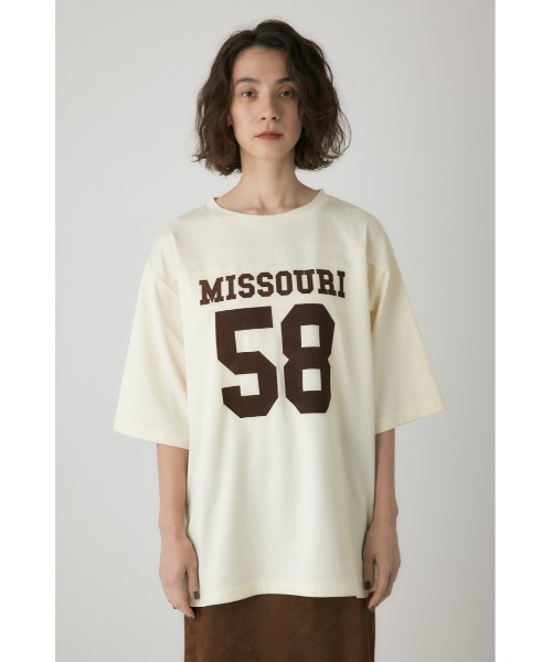 crie conforto（クリーコンフォルト）の「ナンバーリングTシャツ（Tシャツ/カットソー・レディース・アイボリー/ボルドー/ネイビー・FREE）」の21枚目の写真