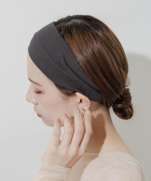 SMELLY（スメリー）の「シンプルヘアバンド（ヘアバンド・レディース・チャコールグレー/ブラック・-）」の3枚目の写真