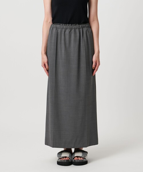 美品 ユナイテッドアローズ ロングスカート マキシ丈 日本製 ネイビー 38 UNITED ARROWS（ユナイテッドアローズ）ロング・マキシ丈