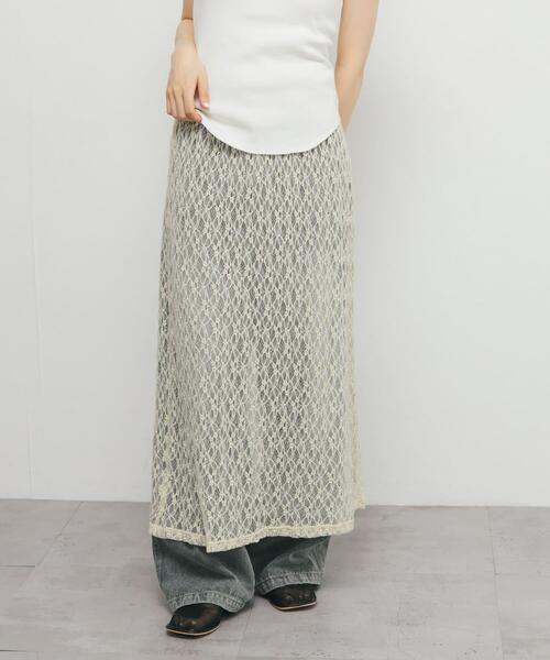 KBF（ケイビーエフ）の「シアーレーススカート（スカート・レディース・ブラック/アイボリー・ONE）」の15枚目の写真