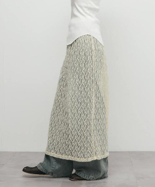 KBF（ケイビーエフ）の「シアーレーススカート（スカート・レディース・ブラック/アイボリー・ONE）」の14枚目の写真