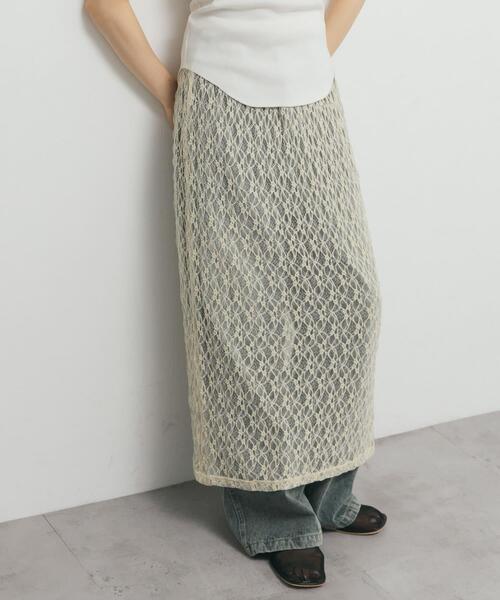 KBF（ケイビーエフ）の「シアーレーススカート（スカート・レディース・ブラック/アイボリー・ONE）」の12枚目の写真