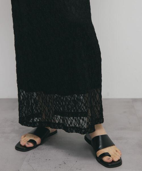 KBF（ケイビーエフ）の「シアーレーススカート（スカート・レディース・ブラック/アイボリー・ONE）」の4枚目の写真