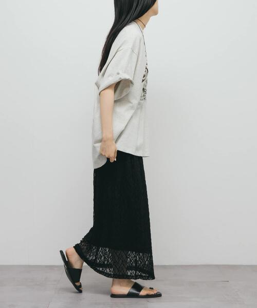 KBF（ケイビーエフ）の「シアーレーススカート（スカート・レディース・ブラック/アイボリー・ONE）」の3枚目の写真