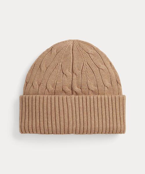 ケーブルニット コットン ハット（ニットキャップ/ビーニー）｜POLO