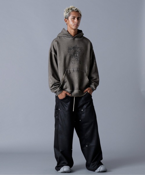 DANKE SCHON（ダンケシェーン）の「DankeSchon/ダンケシェーン/BURN HOODIE（パーカー・メンズ・ベージュ・M/L）」の8枚目の写真