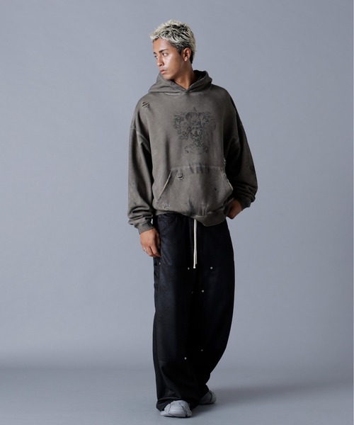 DANKE SCHON（ダンケシェーン）の「DankeSchon/ダンケシェーン/BURN HOODIE（パーカー・メンズ・ベージュ・M/L）」の9枚目の写真