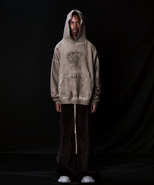 DANKE SCHON（ダンケシェーン）の「DankeSchon/ダンケシェーン/BURN HOODIE（パーカー・メンズ・ベージュ・M/L）」の11枚目の写真