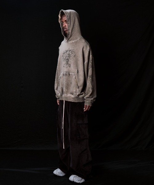 DANKE SCHON（ダンケシェーン）の「DankeSchon/ダンケシェーン/BURN HOODIE（パーカー・メンズ・ベージュ・M/L）」の12枚目の写真