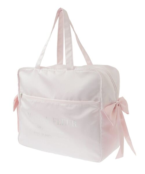 Maison de FLEUR（メゾンドフルール）の「サテンキャリーオンバッグ（ボストンバッグ・レディース・ピンク/ライトブルー/ライトピンク/ブラック・FREE）」の10枚目の写真