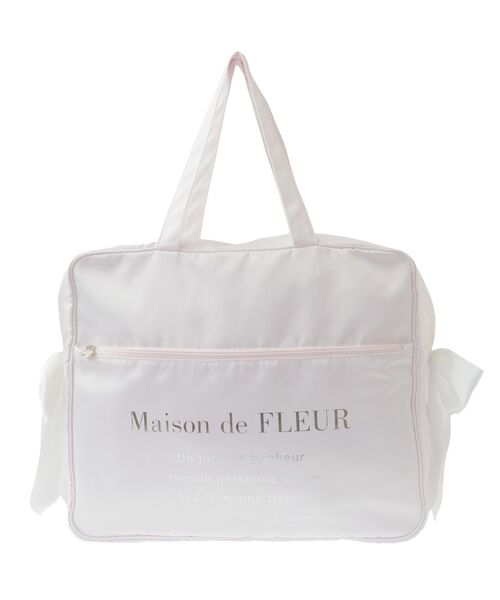 Maison de FLEUR（メゾンドフルール）の「サテンキャリーオンバッグ（ボストンバッグ・レディース・ピンク/ライトブルー/ライトピンク/ブラック・FREE）」の20枚目の写真