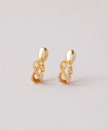 CALIN　STANDARD（カリンスタンダード）の「◆金属アレルギー対応◆◆made in japan◆【純金厚メッキ】　クロスライン　極小ミニマル　ループフィットイヤリング（イヤリング）」