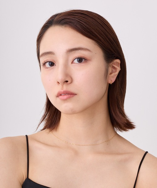 CALIN STANDARD(カリンスタンダード)の「◆金属アレルギー対応◆◆made in japan◆【純金厚メッキ】 クロスライン 極小ミニマル ループフィットイヤリング(イヤリング・レディース・シルバー/ゴールド/ピンクゴールド・FREE)」の10枚目の写真