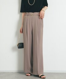 un dix cors | 《接触冷感・速乾・セットアップ可》ハイストレッチカルゼワッシャータックパンツ(スラックス)