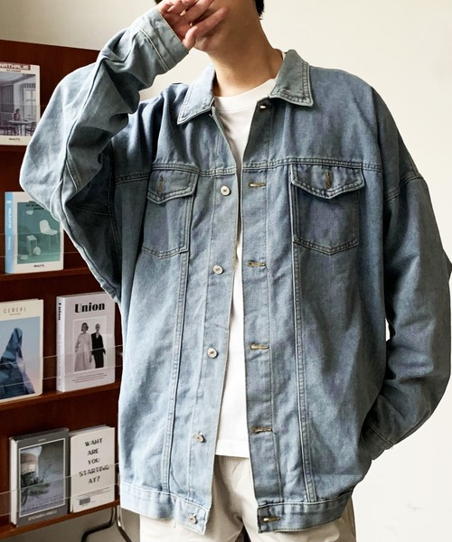 ARCADE（アーケード）の「春服 オーバーサイズ デニムジャケット Gジャン -ARCADE Limited Line-（デニムジャケット・メンズ・ブラック/ブルー・FREE）」の5枚目の写真