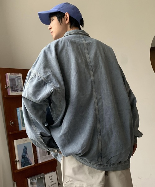 ARCADE（アーケード）の「春服 オーバーサイズ デニムジャケット Gジャン -ARCADE Limited Line-（デニムジャケット・メンズ・ブラック/ブルー・FREE）」の6枚目の写真