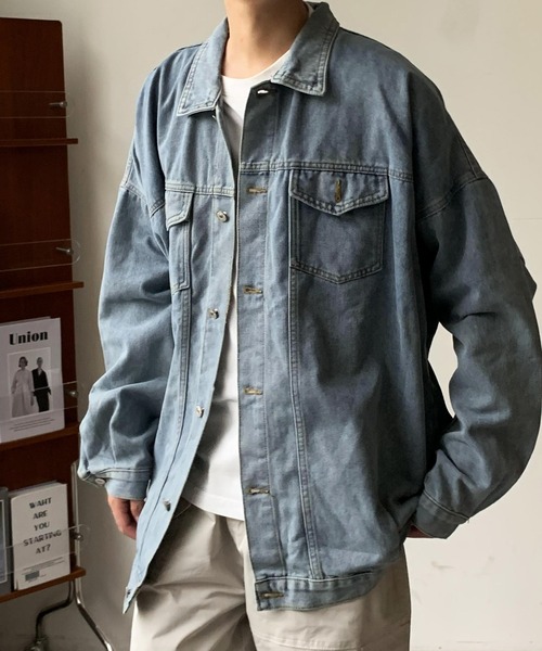 ARCADE（アーケード）の「春服 オーバーサイズ デニムジャケット Gジャン -ARCADE Limited Line-（デニムジャケット・メンズ・ブラック/ブルー・FREE）」の8枚目の写真