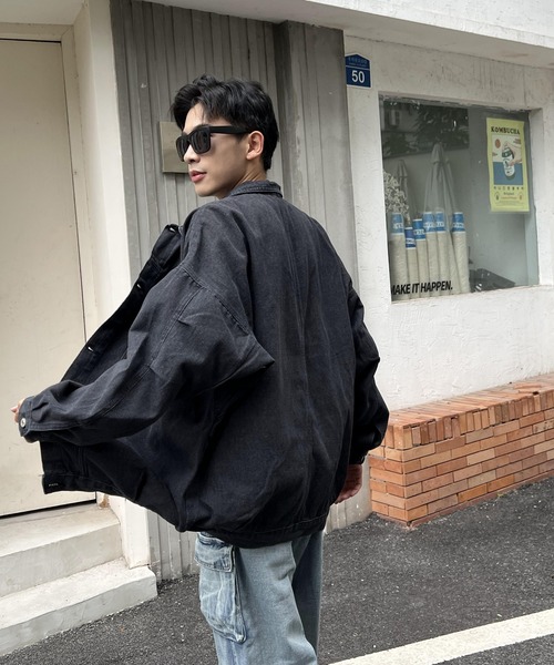 ARCADE（アーケード）の「春服 オーバーサイズ デニムジャケット Gジャン -ARCADE Limited Line-（デニムジャケット・メンズ・ブラック/ブルー・FREE）」の10枚目の写真