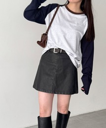 CANAL JEAN（キャナルジーン）の「El mar　バイカラーラグランロングTシャツ（Tシャツ/カットソー・レディース）」