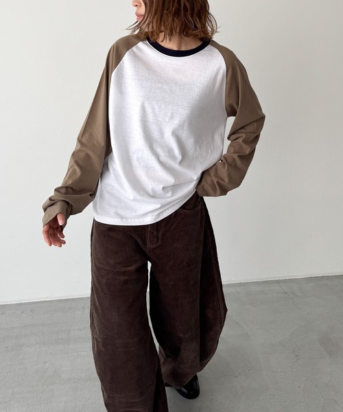 CANALJEAN キャナルジーン　el mar ステッチラグラントレーナー CANALJEAN キャナルジーンel mar ステッチラグラントレーナー