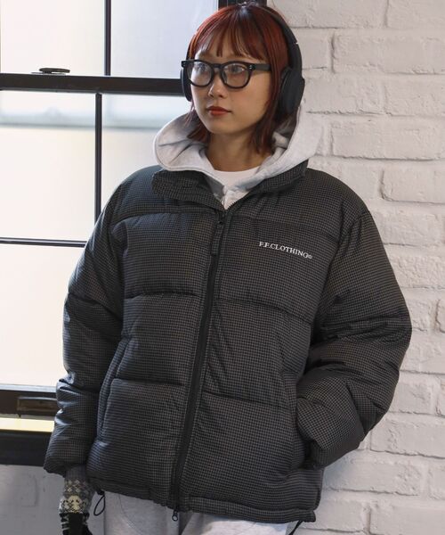 FFEIN(フェイン)の「【FFEIN(フェイン)】スタンドパファー中綿ダブルジップジャケット / ジャケット 刺繍 チェック 中綿 ドローコード(ダウンジャケット/コート・メンズ・ブラック/その他1/その他2/ブラウン・SMALL/MEDIUM/LARGE)」の13枚目の写真