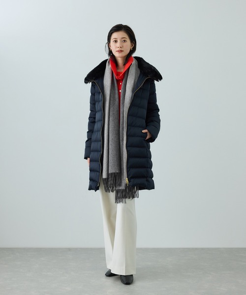 ROPE'(ロペ)の「ラムウールリバーシブルストール(ストール/ショール・レディース・チャコールグレー/ベージュ・FREE)」の16枚目の写真