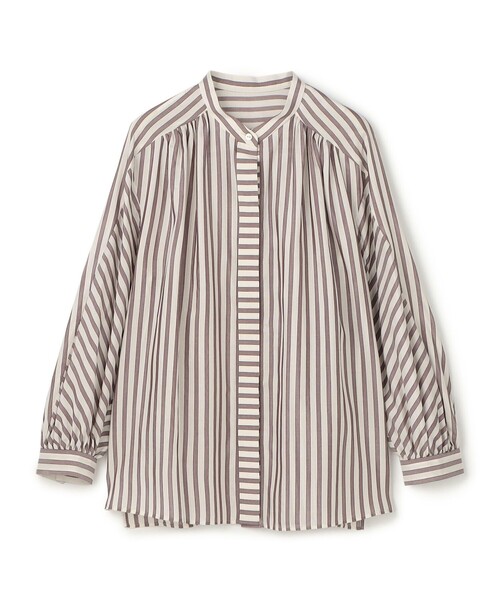 トラックストライプ ヨークスリーブブラウス（シャツ/ブラウス