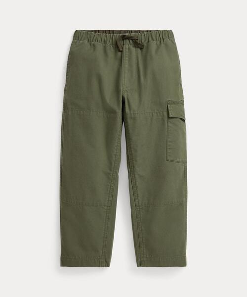 POLO RALPH LAUREN CHILDRENSWEAR(ポロ ラルフ ローレン チルドレンズウェア)の「コットン キャンバス カーゴ パンツ(カーゴパンツ・キッズ・グリーン・3/4/6/7)」の1枚目の写真