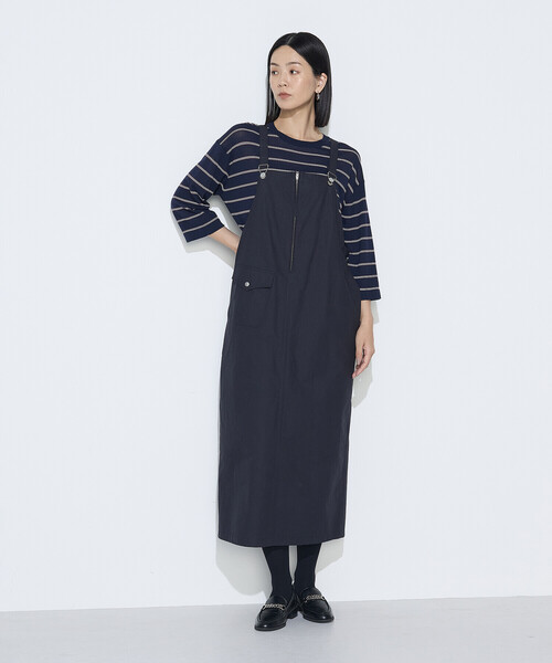 K.T KIYOKO TAKASE(キヨコタカセ)の「モダールコットン14G天竺 ニットプルオーバー(Tシャツ/カットソー・レディース・キャメル/ネイビー・FREE)」の18枚目の写真