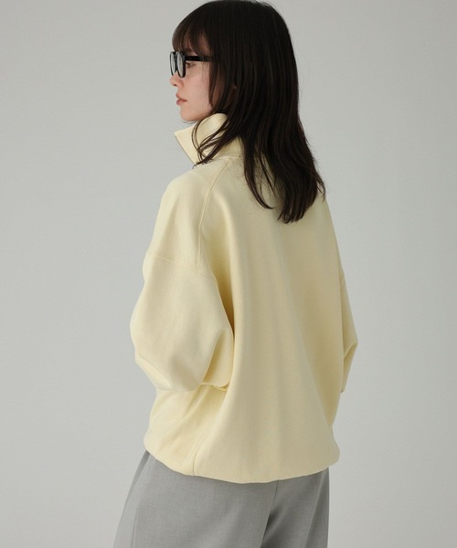 BABYLONE（バビロン）の「ハーフZIP裏毛プルオーバー（スウェット・レディース・グレー/クリーム・フリー）」の16枚目の写真