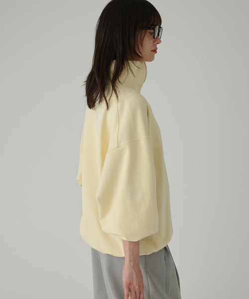 BABYLONE（バビロン）の「ハーフZIP裏毛プルオーバー（スウェット・レディース・グレー/クリーム・フリー）」の17枚目の写真