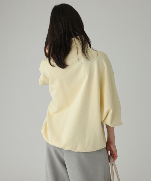 BABYLONE（バビロン）の「ハーフZIP裏毛プルオーバー（スウェット・レディース・グレー/クリーム・フリー）」の18枚目の写真