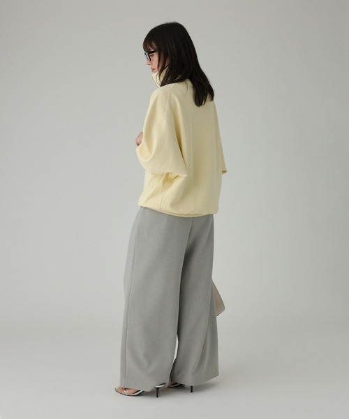 BABYLONE（バビロン）の「ハーフZIP裏毛プルオーバー（スウェット・レディース・グレー/クリーム・フリー）」の22枚目の写真