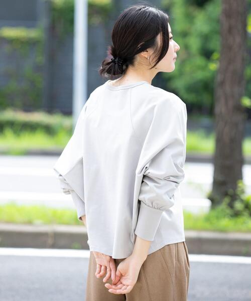 EKAL（エカル）の「スプリットドルマンカットソー（Tシャツ/カットソー・レディース・ライトグレー/ブラック/レッド系その他・ONE）」の6枚目の写真