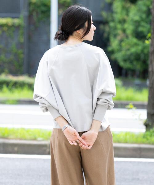 EKAL（エカル）の「スプリットドルマンカットソー（Tシャツ/カットソー・レディース・ライトグレー/ブラック/レッド系その他・ONE）」の7枚目の写真