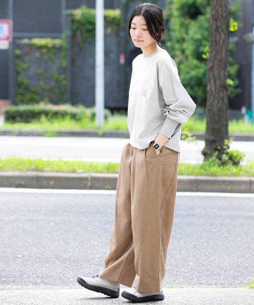 EKAL（エカル）の「スプリットドルマンカットソー（Tシャツ/カットソー・レディース・ライトグレー/ブラック/レッド系その他・ONE）」の21枚目の写真