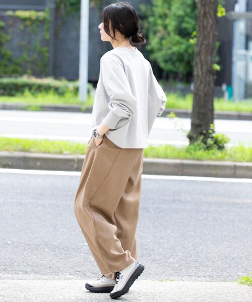 EKAL（エカル）の「スプリットドルマンカットソー（Tシャツ/カットソー・レディース・ライトグレー/ブラック/レッド系その他・ONE）」の20枚目の写真