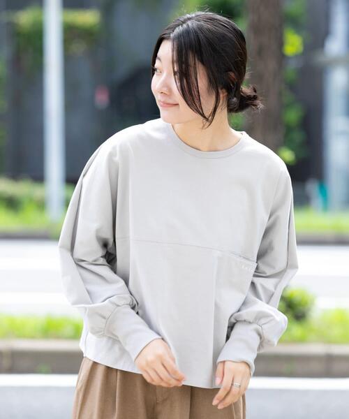 EKAL（エカル）の「スプリットドルマンカットソー（Tシャツ/カットソー・レディース・ライトグレー/ブラック/レッド系その他・ONE）」の19枚目の写真