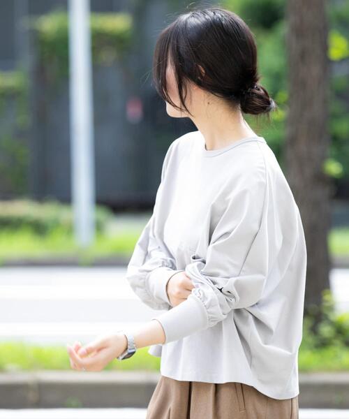 EKAL（エカル）の「スプリットドルマンカットソー（Tシャツ/カットソー・レディース・ライトグレー/ブラック/レッド系その他・ONE）」の18枚目の写真