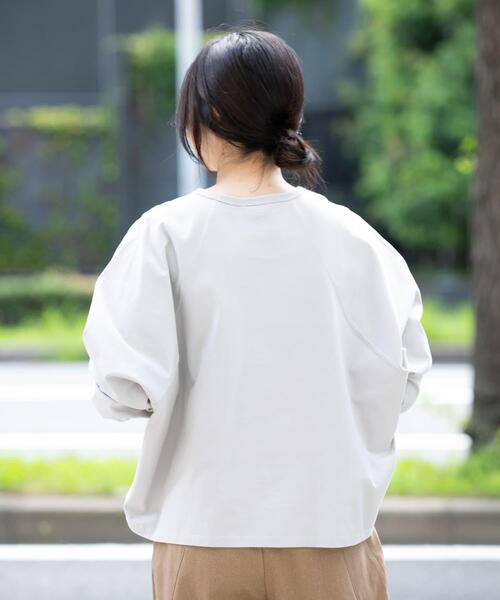 EKAL（エカル）の「スプリットドルマンカットソー（Tシャツ/カットソー・レディース・ライトグレー/ブラック/レッド系その他・ONE）」の17枚目の写真