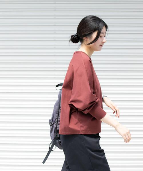 EKAL（エカル）の「スプリットドルマンカットソー（Tシャツ/カットソー・レディース・ライトグレー/ブラック/レッド系その他・ONE）」の9枚目の写真