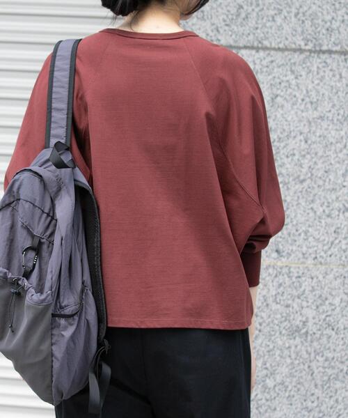 EKAL（エカル）の「スプリットドルマンカットソー（Tシャツ/カットソー・レディース・ライトグレー/ブラック/レッド系その他・ONE）」の5枚目の写真