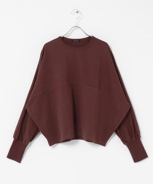 EKAL（エカル）の「スプリットドルマンカットソー（Tシャツ/カットソー・レディース・ライトグレー/ブラック/レッド系その他・ONE）」の4枚目の写真